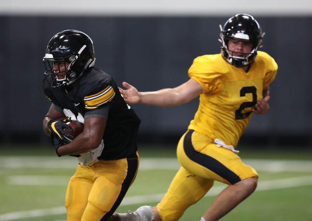 Iowa Hawkeyes running back Ivory Kelly-Martin (21) during Fall Camp Practice No. 6 Thursday, August 8, 2019 at the Ronald D. and Margaret L. Kenyon Football Practice Facility. (Brian Ray/hawkeyesports.com)