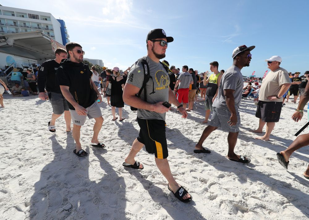 Iowa Hawkeyes offensive lineman Ross Reynolds (59) during the Outback Bowl Beach Day Sunday, December 30, 2018 at Clearwater Beach. (Brian Ray/hawkeyesports.com)