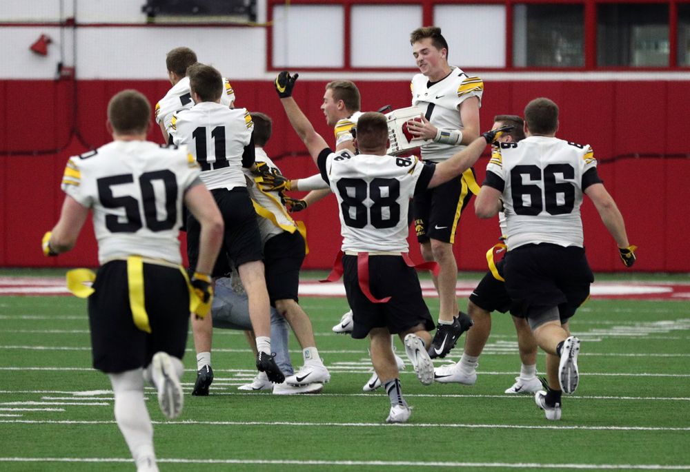 The Hawkeye football managers capture the rusty toolbox for the first time since 2008 with a 20-19 double The Hawkeye Football Managers captured the rusty toolbox for the first time since 2008 with a 20-19 double overtime win against the Wisconsin football managers on Nov. 8 in Madison, Wisconsin.