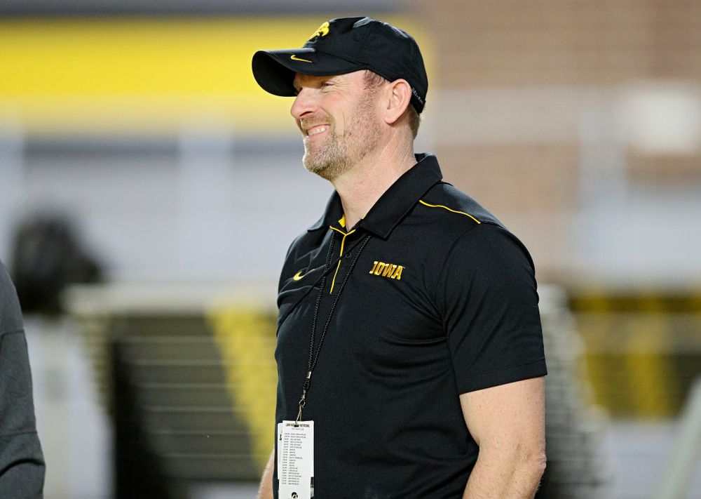 Iowa director of track and field Joey Woody smiles during the Larry Wieczorek Invitational at the Recreation Building in Iowa City on Friday, January 17, 2020. (Stephen Mally/hawkeyesports.com)