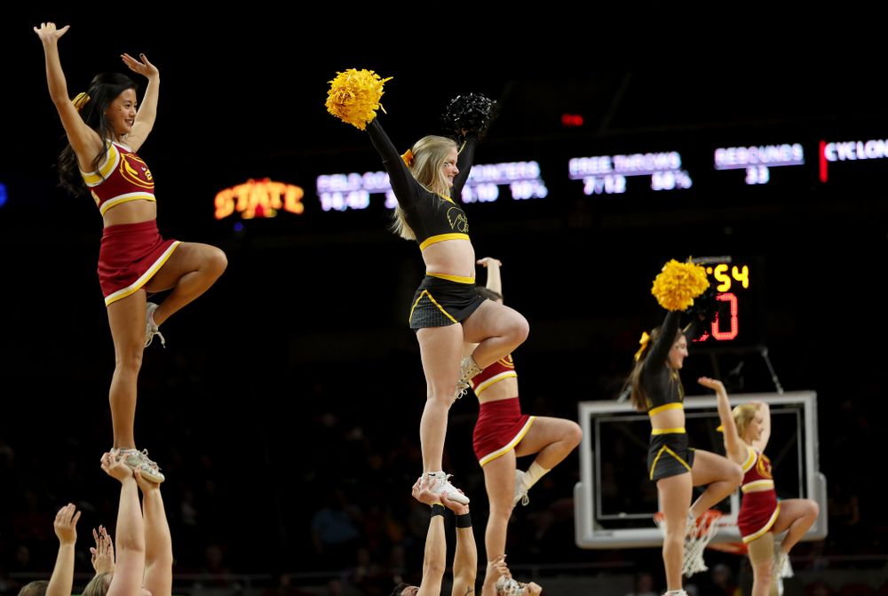 The Iowa Spirit Squad against the Iowa State Cyclones Wednesday, December 11, 2019 at Hilton Coliseum in Ames, Iowa(Brian Ray/hawkeyesports.com)