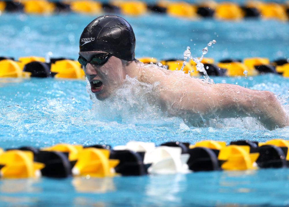 Iowa's Dolan Craine competes in the 400-yard IM on the third day at the 2019 Big Ten Swimming and Diving Championships Thursday, February 28, 2019 at the Campus Wellness and Recreation Center. (Brian Ray/hawkeyesports.com)