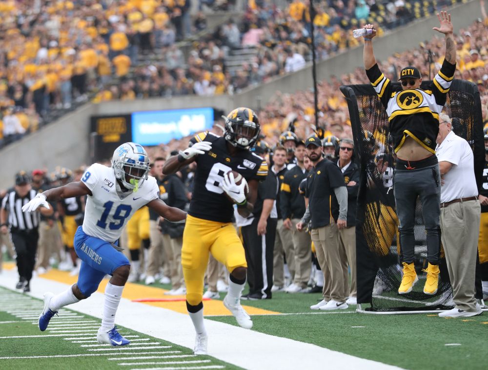 George Kittle against Middle Tennessee State Saturday, September 28, 2019 at Kinnick Stadium. (Max Allen/hawkeyesports.com)