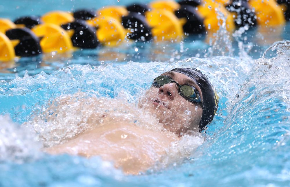 Iowa's Michael Tenney  competes in the 400-yard IM on the third day at the 2019 Big Ten Swimming and Diving Championships Thursday, February 28, 2019 at the Campus Wellness and Recreation Center. (Brian Ray/hawkeyesports.com)