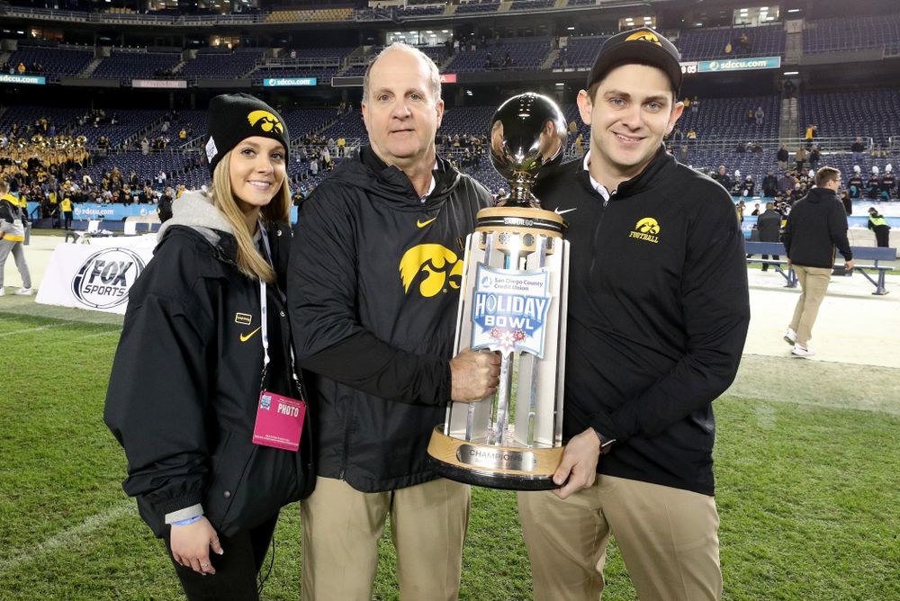 The Parker Family against USC in the Holiday Bowl Friday, December 27, 2019 at San Diego Community Credit Union Stadium.  (Brian Ray/hawkeyesports.com)