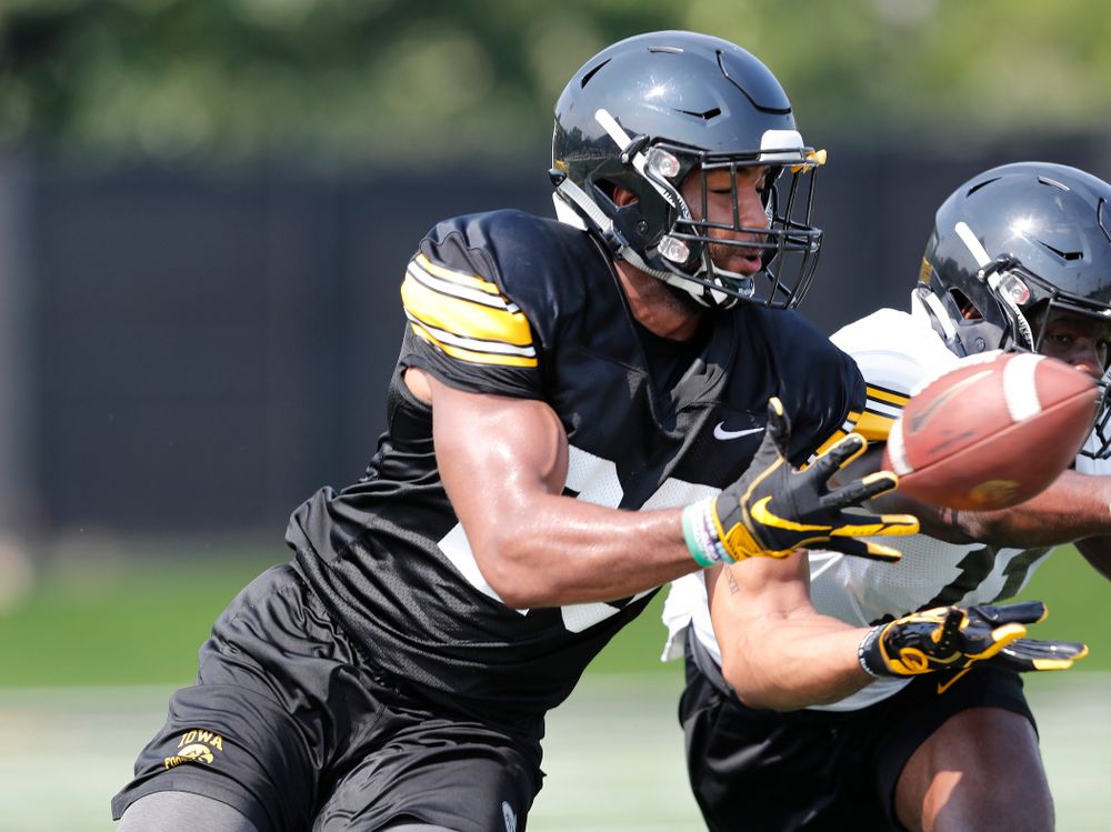 Iowa Hawkeyes running back Toren Young (28) during practice No. 7 of fall camp Friday, August 10, 2018 at the Kenyon Football Practice Facility. (Brian Ray/hawkeyesports.com)