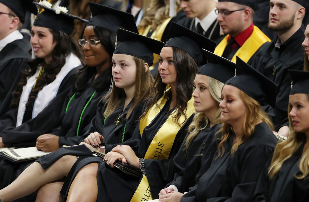 Iowa Softball's Angela Schmiederer during the Fall Commencement Ceremony  Saturday, December 15, 2018 at Carver-Hawkeye Arena. (Brian Ray/hawkeyesports.com)