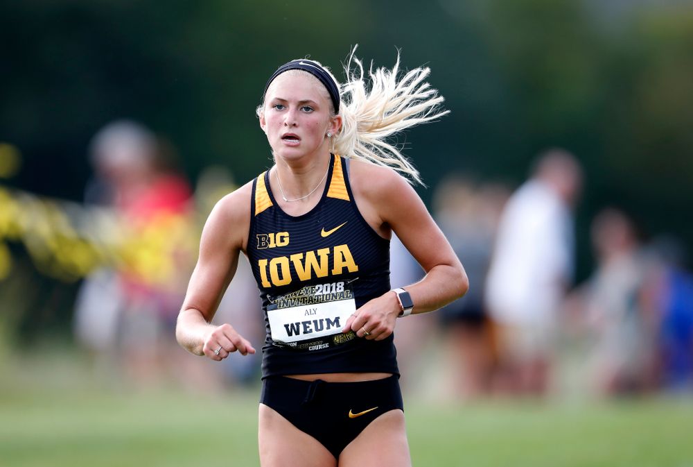 Aly Weum during the Hawkeye Invitational Friday, August 31, 2018 at the Ashton Cross Country Course.  (Brian Ray/hawkeyesports.com)