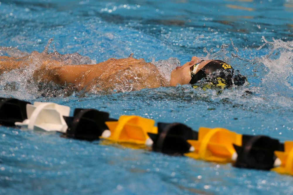 Iowa’s Julia Koluch during Iowa swim and dive vs Minnesota on Saturday, October 26, 2019 at the Campus Wellness and Recreation Center. (Lily Smith/hawkeyesports.com)