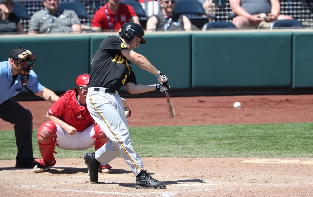 Iowa Hawkeyes Connor McCaffery (30) against the Nebraska Cornhuskers in the first round of the Big Ten Baseball Tournament Friday, May 24, 2019 at TD Ameritrade Park in Omaha, Neb. (Brian Ray/hawkeyesports.com)