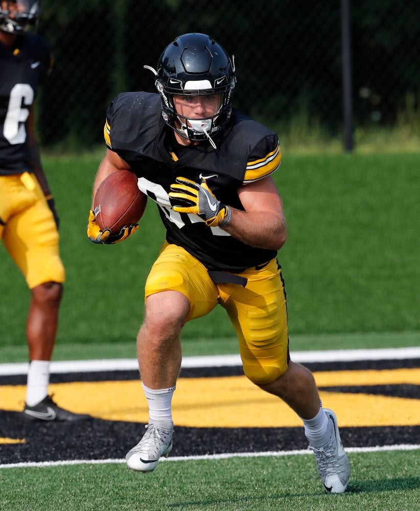 Iowa Hawkeyes wide receiver Nick Easley (84) during camp practice No. 16 Tuesday, August 21, 2018 at the Hansen Football Performance Center. (Brian Ray/hawkeyesports.com)