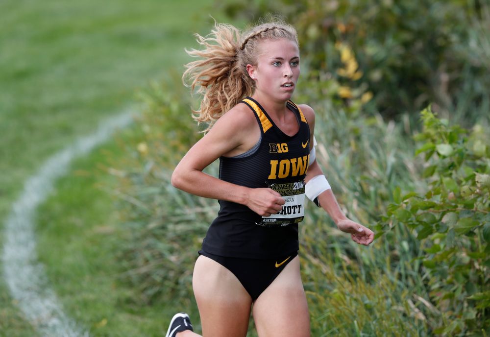 Megan Schott during the Hawkeye Invitational Friday, August 31, 2018 at the Ashton Cross Country Course.  (Brian Ray/hawkeyesports.com)