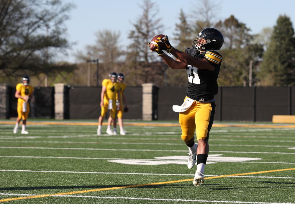 Iowa Hawkeyes running back Ivory Kelly-Martin (21) during the teamÕs final spring practice Friday, April 26, 2019 at the Kenyon Football Practice Facility. (Brian Ray/hawkeyesports.com)
