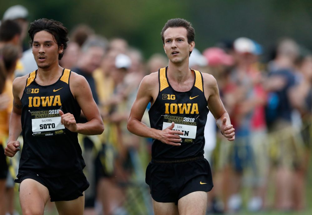 Daniel Soto and Ian Eklin during the Hawkeye Invitational Friday, August 31, 2018 at the Ashton Cross Country Course.  (Brian Ray/hawkeyesports.com)