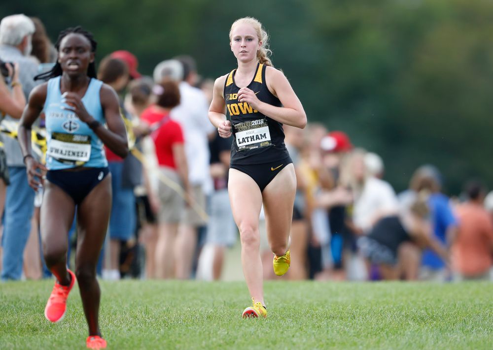 Kylie Latham during the Hawkeye Invitational Friday, August 31, 2018 at the Ashton Cross Country Course.  (Brian Ray/hawkeyesports.com)