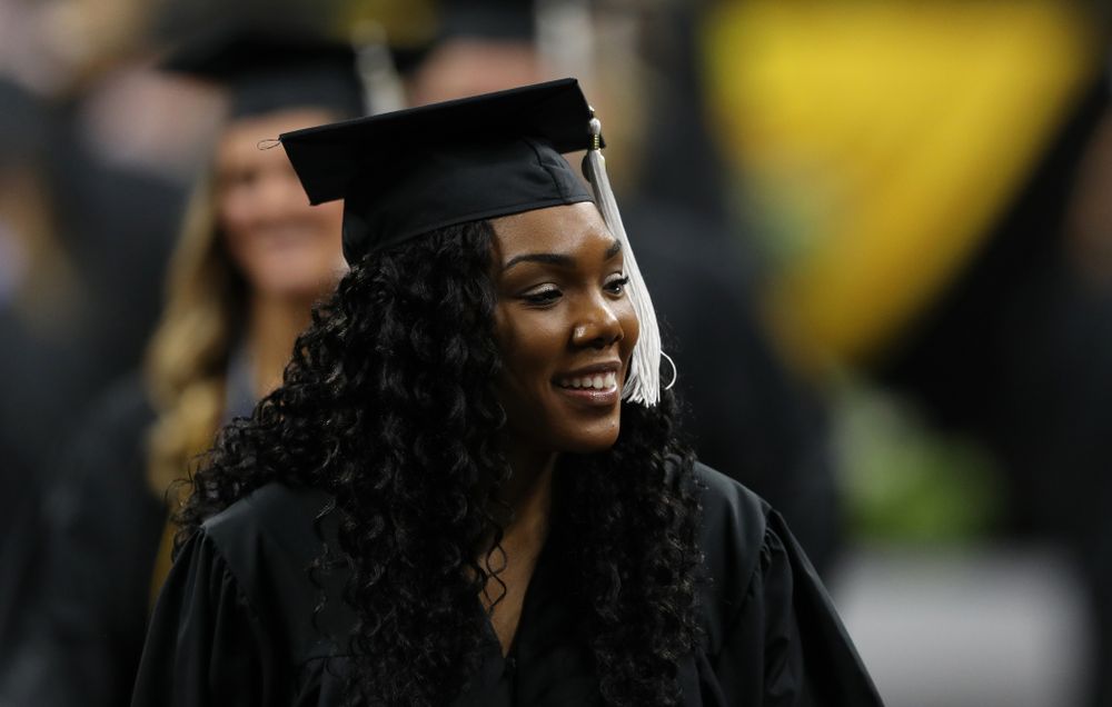 Iowa VolleyballÕs Taylor Lewis during the College of Liberal Arts and Sciences spring commencement Saturday, May 11, 2019 at Carver-Hawkeye Arena. (Brian Ray/hawkeyesports.com)