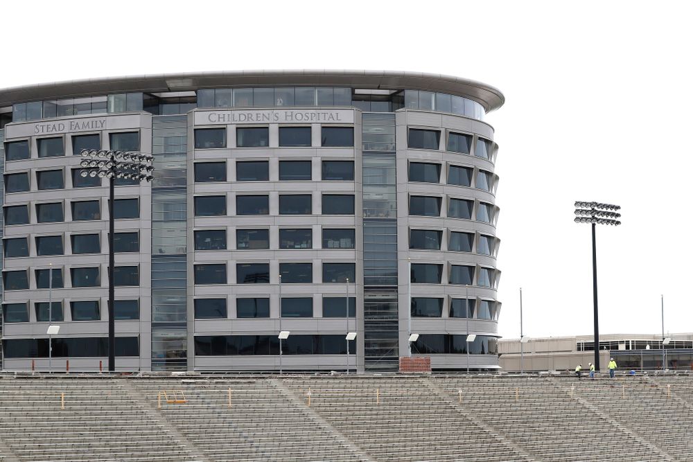 The Stead Family Children's Hospital as seen from the third deck of the north end zone Wednesday, June 6, 2018 at Kinnick Stadium. (Brian Ray/hawkeyesports.com)