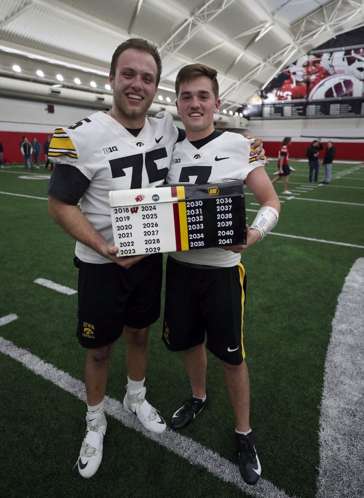 The Hawkeye football managers capture the rusty toolbox for the first time since 2008 with a 20-19 double The Hawkeye Football Managers captured the rusty toolbox for the first time since 2008 with a 20-19 double overtime win against the Wisconsin football managers on Nov. 8 in Madison, Wisconsin. (Brian Ray/hawkeyesports.com)
