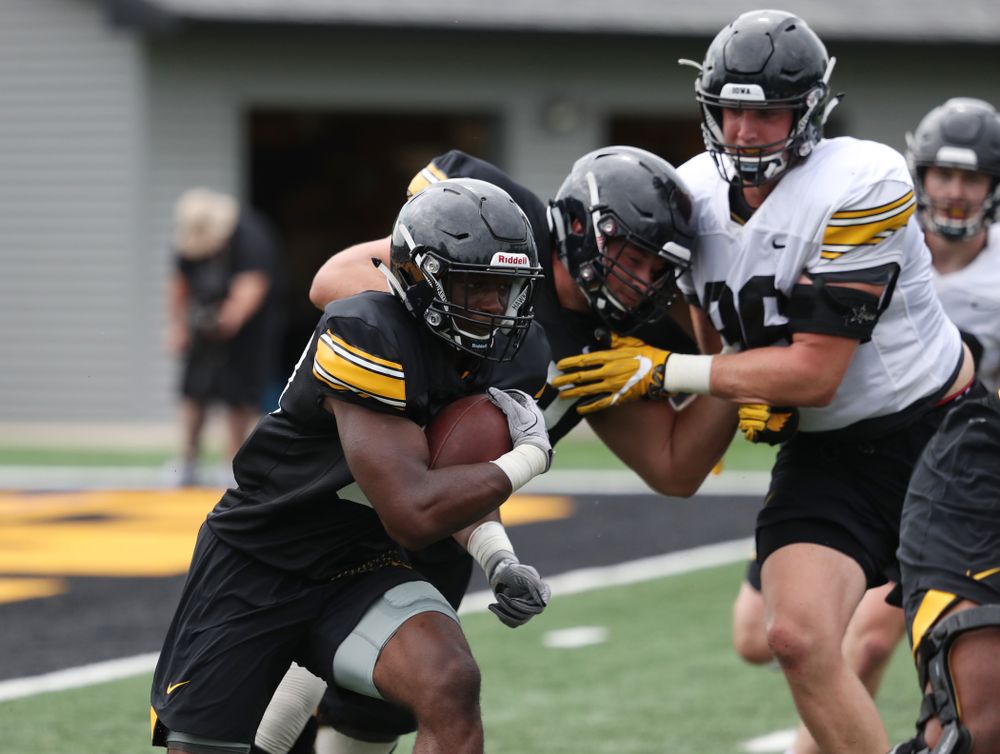 Iowa Hawkeyes running back Henry Geil (30) during practice No. 4 of Fall Camp Monday, August 6, 2018 at the Hansen Football Performance Center. (Brian Ray/hawkeyesports.com)