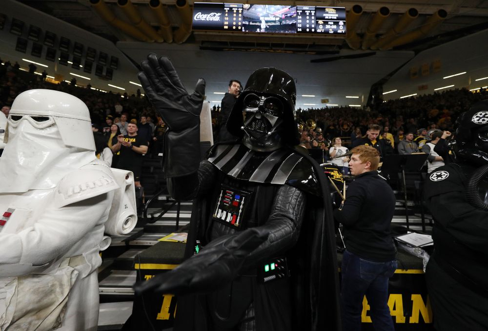 Darth Vader during Star Wars Day against the Ohio State Buckeyes Saturday, January 12, 2019 at Carver-Hawkeye Arena. (Brian Ray/hawkeyesports.com)