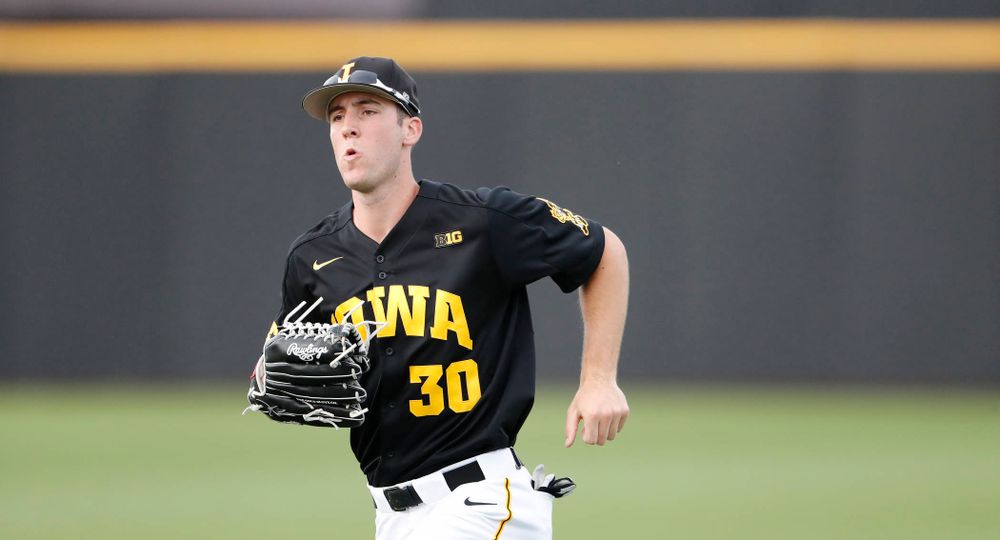 Connor McCaffery against the Ontario Blue Jays Friday, September 21, 2018 at Duane Banks Field. (Brian Ray/hawkeyesports.com)