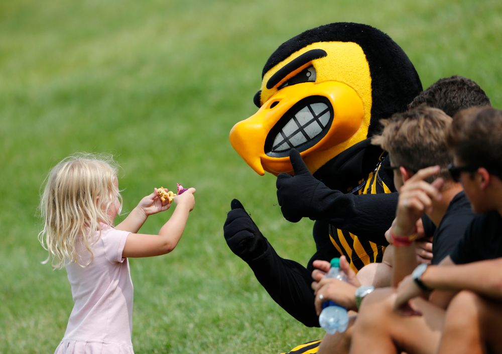 Herky the Hawk against the Creighton Bluejays  Sunday, August 19, 2018 at the Iowa Soccer Complex. (Brian Ray/hawkeyesports.com)