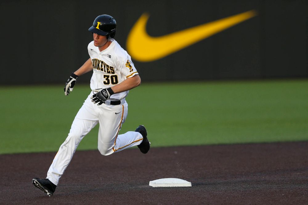 Iowa outfielder Connor McCaffery at baseball vs Milwaukee on Tuesday, April 23, 2019 at Duane Banks Field. (Lily Smith/hawkeyesports.com)
