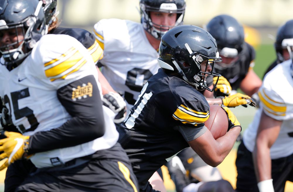 Iowa Hawkeyes running back Ivory Kelly-Martin (21) during practice No. 7 of fall camp Friday, August 10, 2018 at the Kenyon Football Practice Facility. (Brian Ray/hawkeyesports.com)
