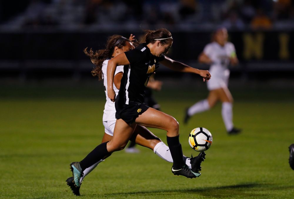 Iowa Hawkeyes Kaleigh Haus (4) against the Purdue Boilermakers Thursday, September 20, 2018 at the Iowa Soccer Complex. (Brian Ray/hawkeyesports.com)