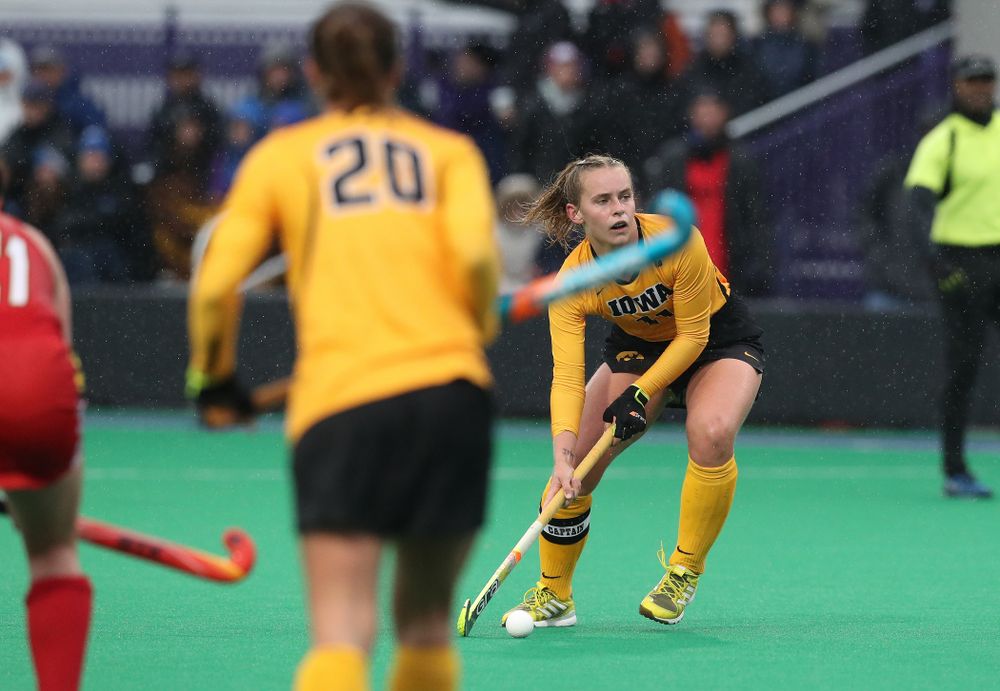 Iowa Hawkeyes Katie Birch (11) against Maryland during the championship game of the Big Ten Tournament Sunday, November 4, 2018 at Lakeside Field in Evanston, Ill. (Brian Ray/hawkeyesports.com)