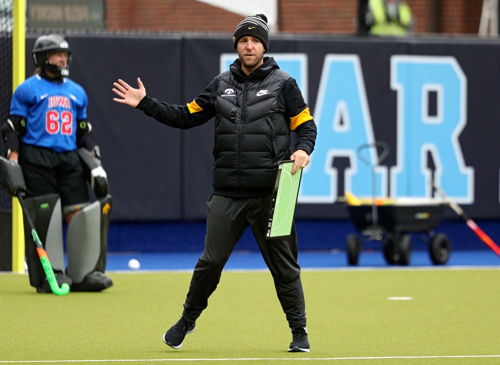 Iowa assistant coach Michael Boal during their practice at Karen Shelton Stadium in Chapel Hill, N.C. on Thursday, Nov 14, 2019. (Stephen Mally/hawkeyesports.com)