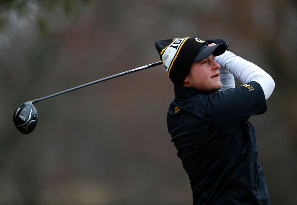 Iowa's Alex Schaake during day two of the 2018 Hawkeye Invitational Friday, April 13, 2018 at Finkbine Golf Course. (Brian Ray/hawkeyesports.com)