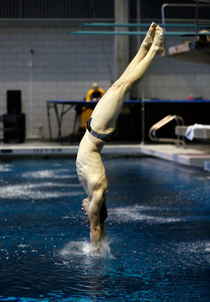 Saturday, January 13, 2018 (Brian Ray/hawkeyesports.com)Iowa's Will Brenner competes on the one meter springboard 