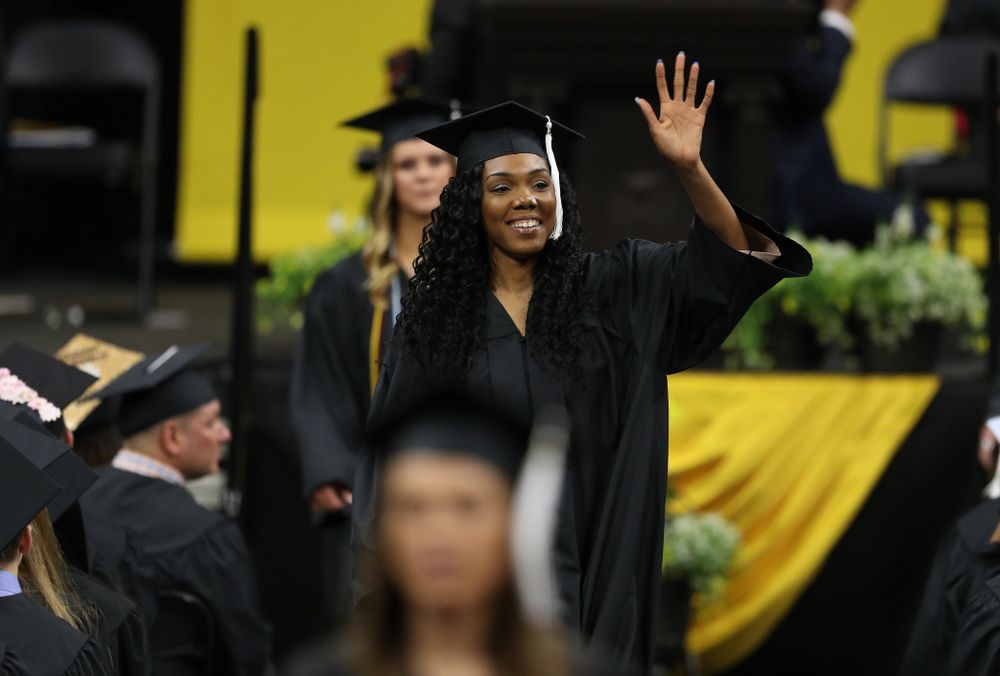 Iowa VolleyballÕs Taylor Lewis during the College of Liberal Arts and Sciences spring commencement Saturday, May 11, 2019 at Carver-Hawkeye Arena. (Brian Ray/hawkeyesports.com)