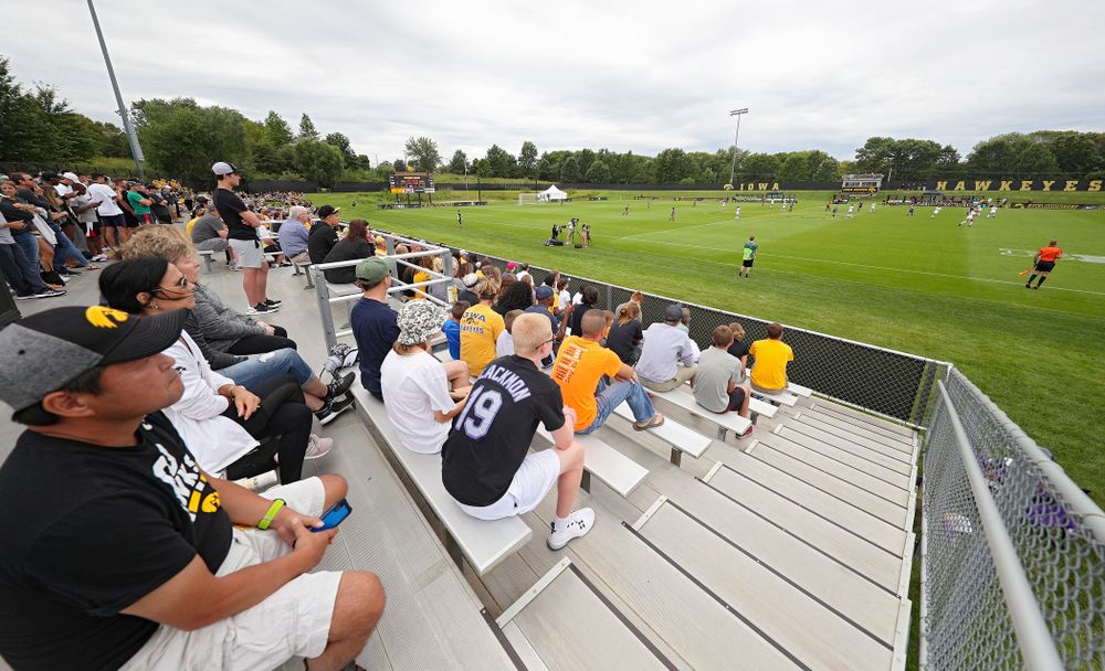 Fan look on during the first half of the Hawkeye match again Northern Iowa at the Iowa Soccer Complex in Iowa City on Sunday, Aug 25, 2019. (Stephen Mally/hawkeyesports.com)