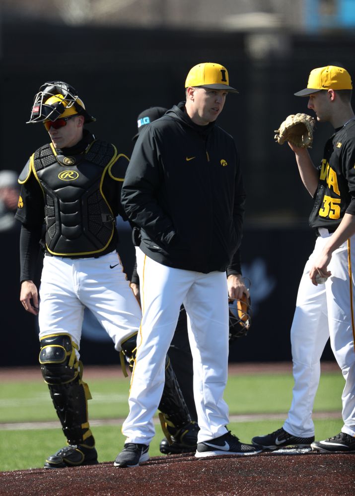 Volunteer Assistant Pitching Coach Tom Gorzelanny against California State Northridge Sunday, March 17, 2019 at Duane Banks Field. (Brian Ray/hawkeyesports.com)