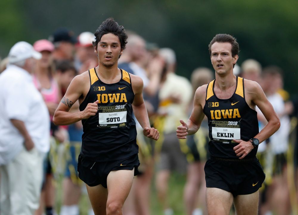 Daniel Soto and Ian Eklin during the Hawkeye Invitational Friday, August 31, 2018 at the Ashton Cross Country Course.  (Brian Ray/hawkeyesports.com)