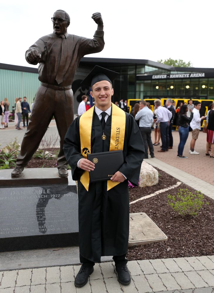 Iowa WrestlingÕs Michael Kemerer during the Tippie College of Business spring commencement Saturday, May 11, 2019 at Carver-Hawkeye Arena. (Brian Ray/hawkeyesports.com)