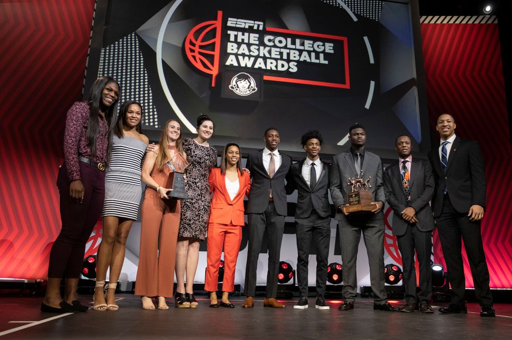 The ESPN College Basketball Awards honorees following the show Friday, April 12, 2019 at The Novo at LA Live.  (Brian Ray/hawkeyesports.com)