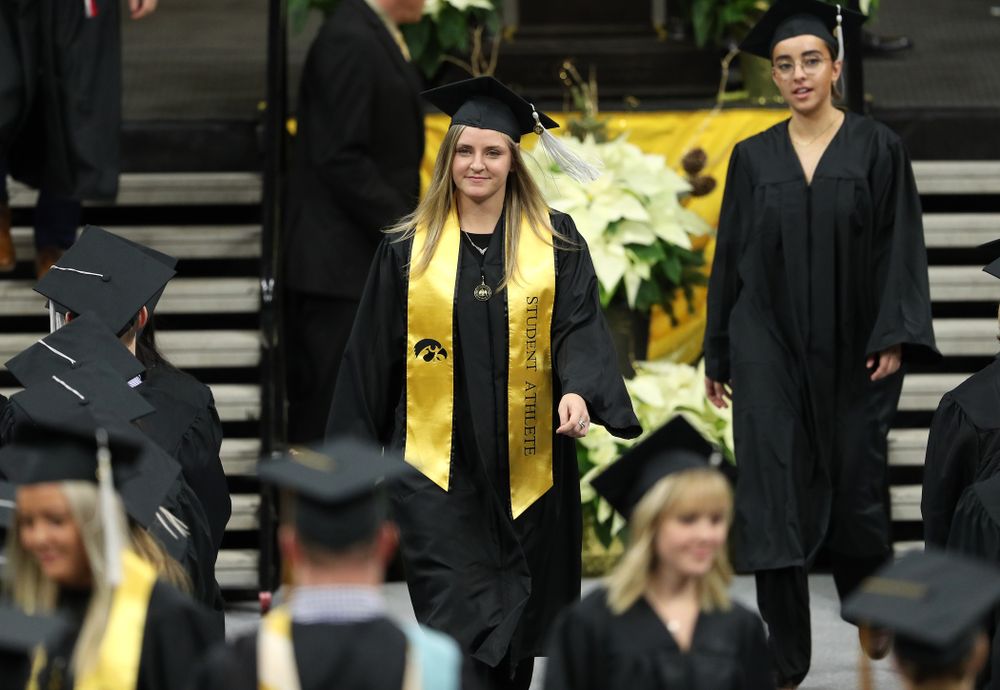Iowa Soccer's Jenna Kentgen during the Fall Commencement Ceremony  Saturday, December 15, 2018 at Carver-Hawkeye Arena. (Brian Ray/hawkeyesports.com)
