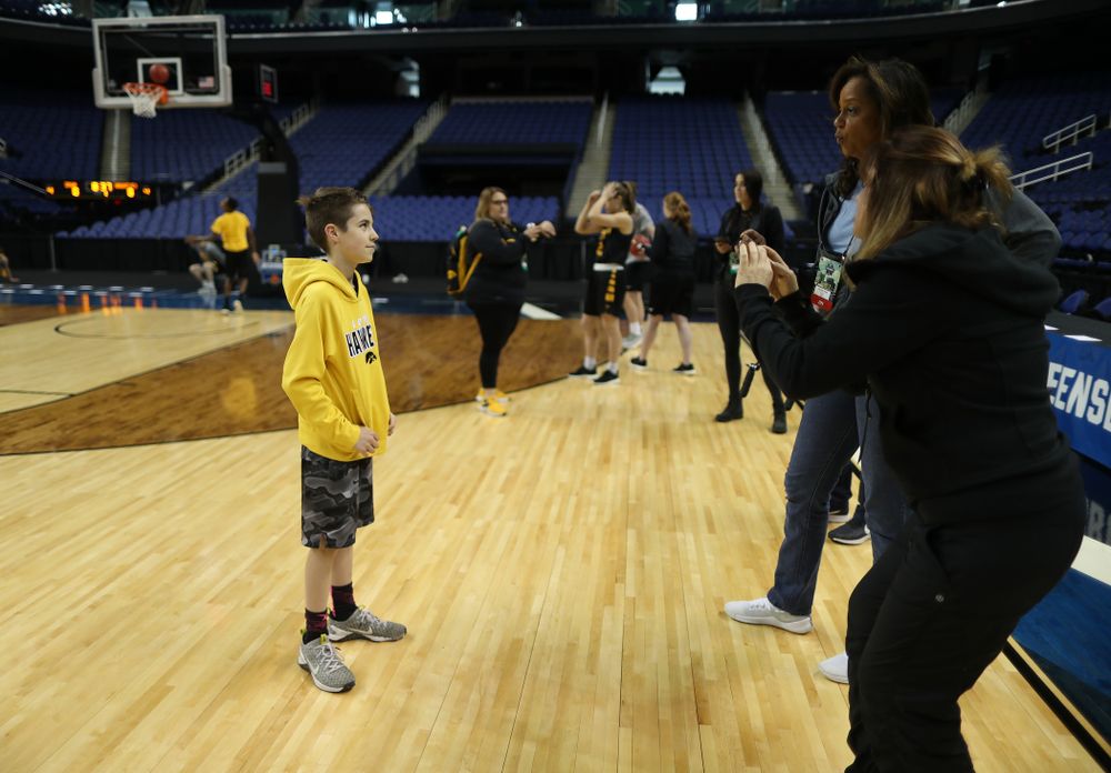 Big Ten Boy Jack Jensen-Fitzpatrick during practice and media before the regional final of the 2019 NCAA Women's College Basketball Tournament against the Baylor Bears Sunday, March 31, 2019 at Greensboro Coliseum in Greensboro, NC.(Brian Ray/hawkeyesports.com)