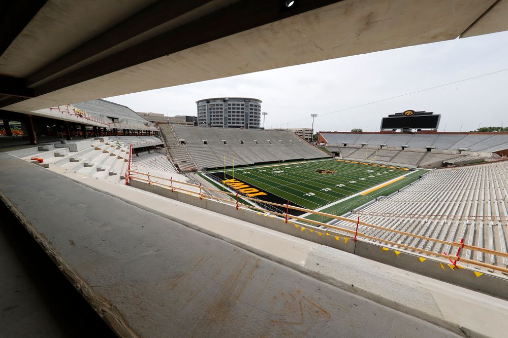 The view from the northwest corner of the club level of the north end zone Wednesday, June 6, 2018 at Kinnick Stadium. (Brian Ray/hawkeyesports.com)