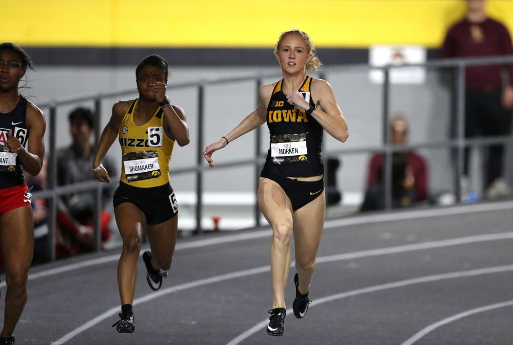 Iowa's Kylie Morken runs the 200-meters during the 2019 Larry Wieczorek Invitational  Friday, January 18, 2019 at the Hawkeye Tennis and Recreation Center. (Brian Ray/hawkeyesports.com)