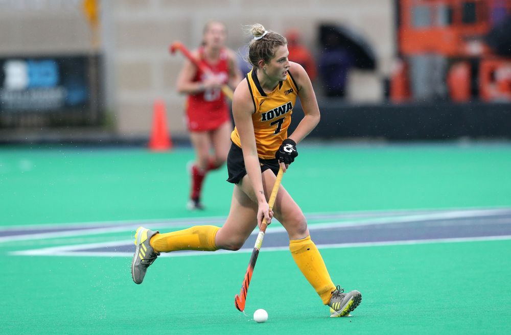 Iowa Hawkeyes Ellie Holley (7) against Maryland during the championship game of the Big Ten Tournament Sunday, November 4, 2018 at Lakeside Field in Evanston, Ill. (Brian Ray/hawkeyesports.com)