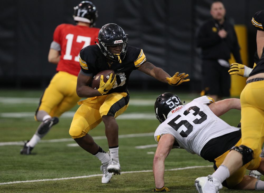 Iowa Hawkeyes running back Henry Geil (30) during preparation for the 2019 Outback Bowl Wednesday, December 19, 2018 at the Hansen Football Performance Center. (Brian Ray/hawkeyesports.com)