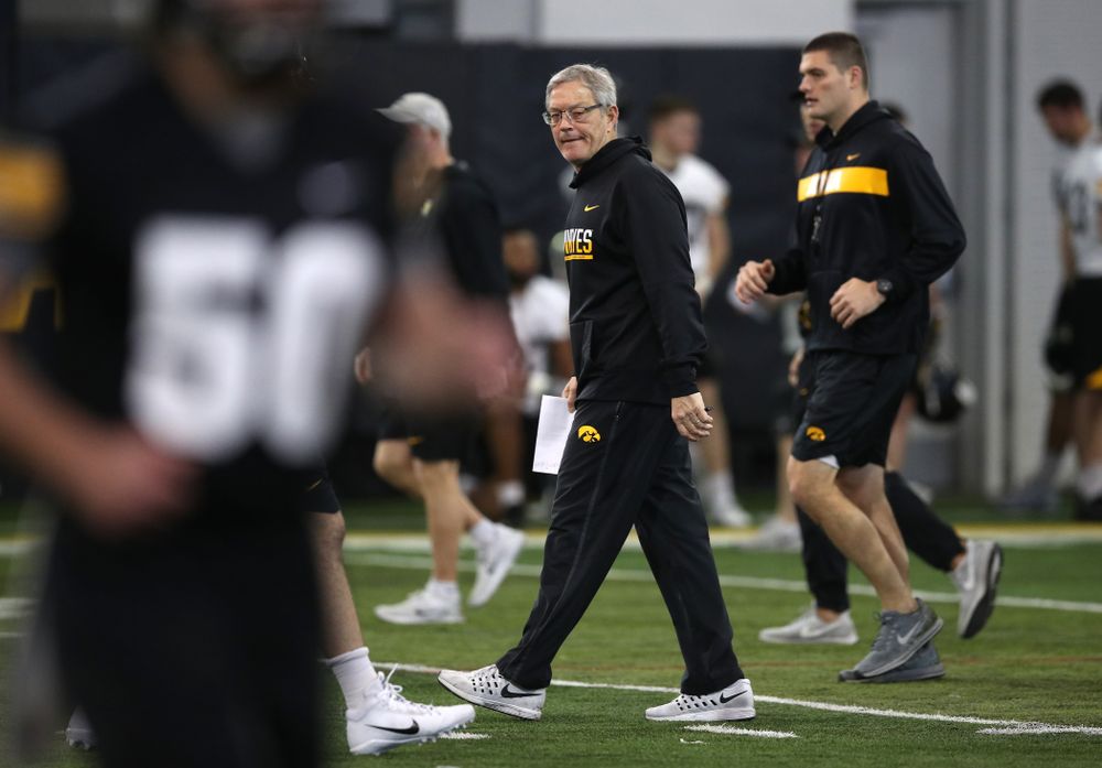 Iowa Hawkeyes head coach Kirk Ferentz during preparation for the 2019 Outback Bowl Tuesday, December 18, 2018 at the Hansen Football Performance Center. (Brian Ray/hawkeyesports.com)