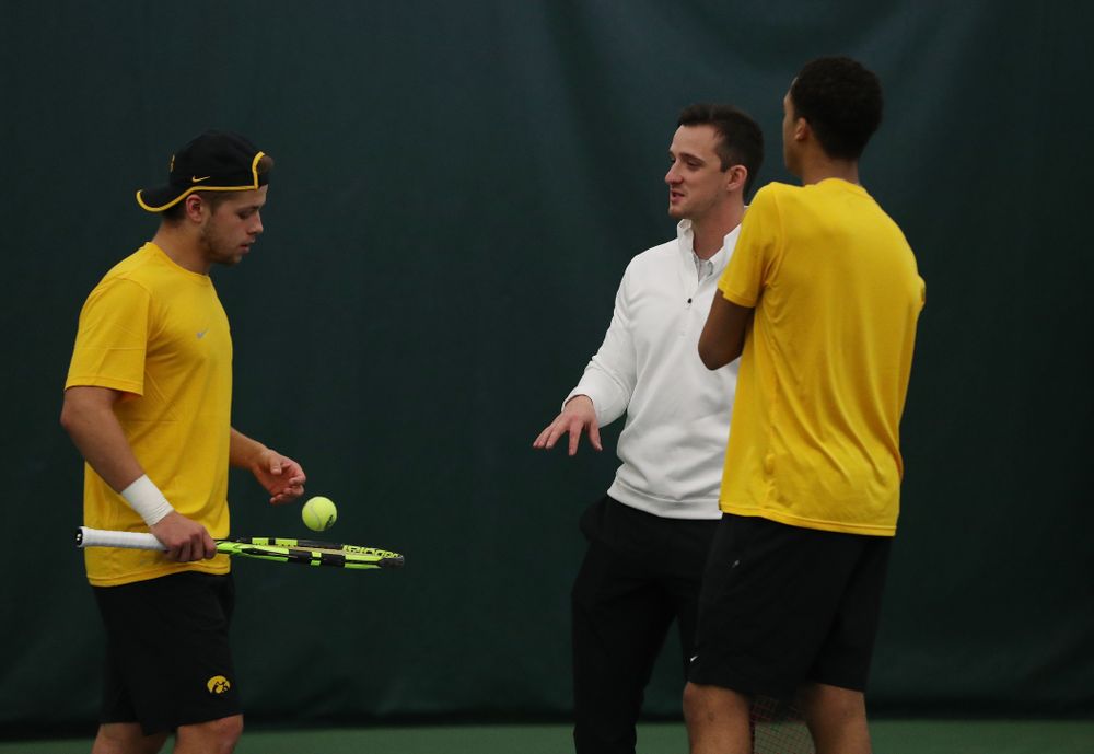 against the Butler Bulldogs Sunday, January 27, 2019 at the Hawkeye Tennis and Recreation Complex. (Brian Ray/hawkeyesports.com)