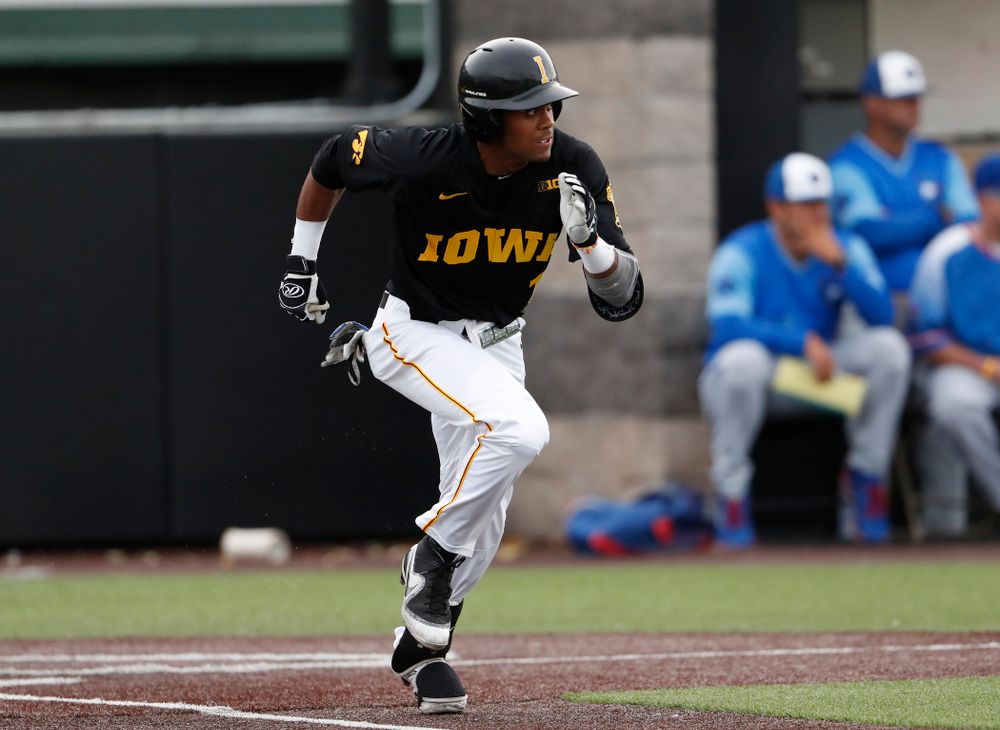 Lorenzo Elion against the Ontario Blue Jays Friday, September 21, 2018 at Duane Banks Field. (Brian Ray/hawkeyesports.com)