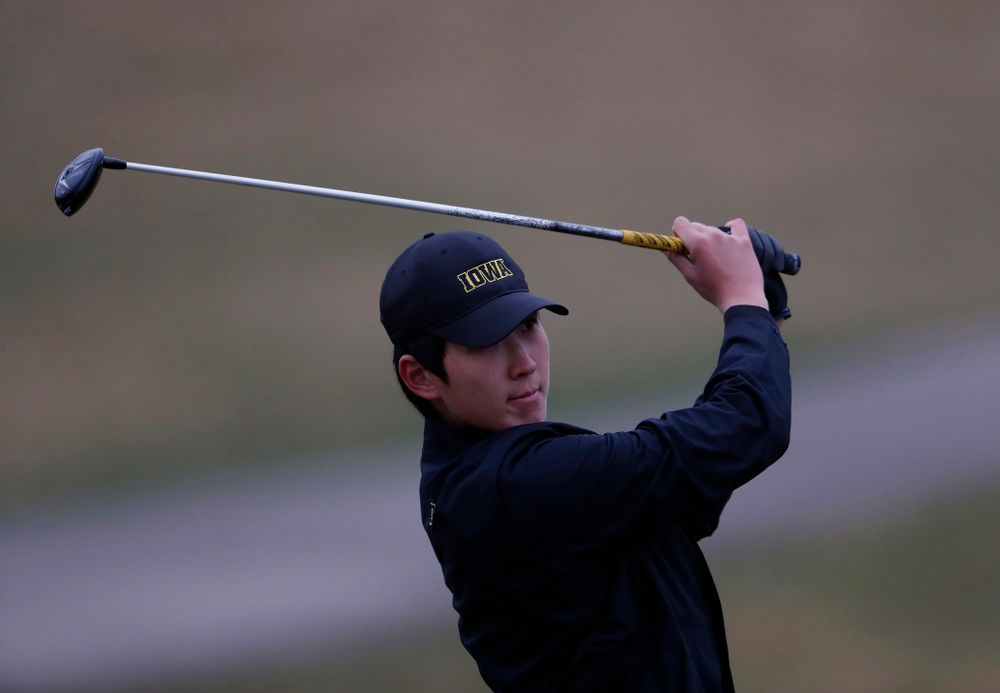 Iowa's Jaewook Lee during day two of the 2018 Hawkeye Invitational Friday, April 13, 2018 at Finkbine Golf Course. (Brian Ray/hawkeyesports.com)