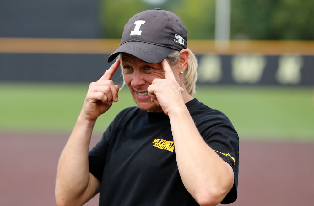 Head Women's Golf Coach Megan Menzel during the Iowa Student Athlete Kickoff Kickball game  Sunday, August 19, 2018 at Duane Banks Field. (Brian Ray/hawkeyesports.com)